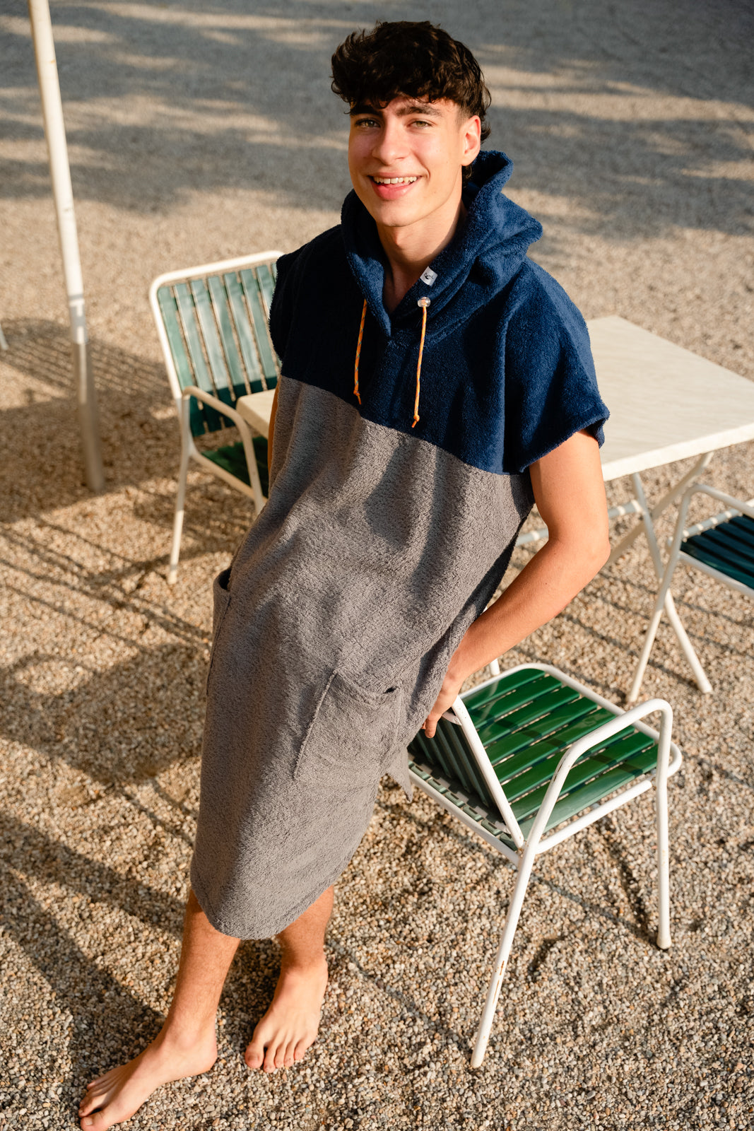Nachhaltiger Herren Surf Poncho Nachtblau | Aponcho – Customized Beachwear