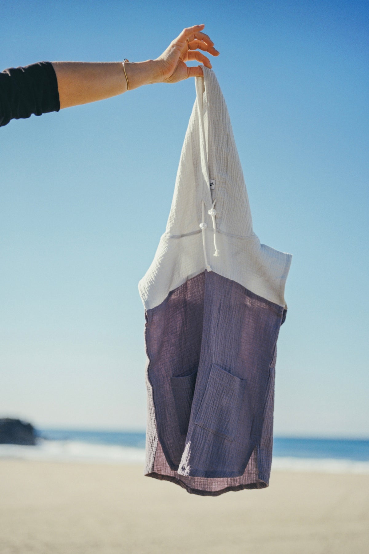Dünner Badeponcho Mini Altgrün | Aponcho – Customized Beachwear