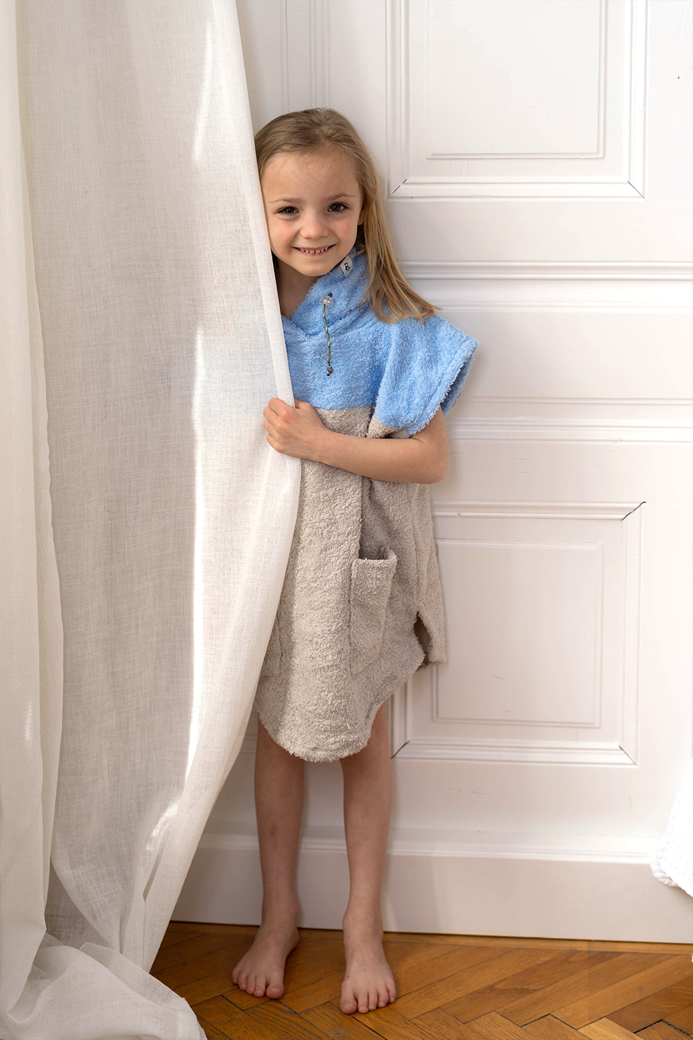 Bath poncho mini sky blue | Aponcho – Customized Beachwear