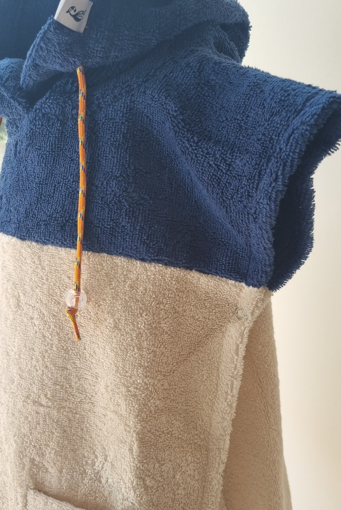 Nachhaltiger Badeponcho Mini Nachtblau
