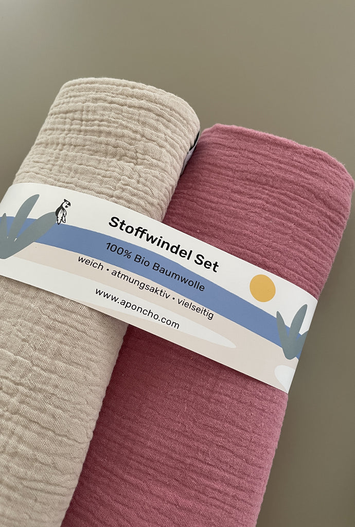 Stoffwindel Set 100% Bio-Baumwolle