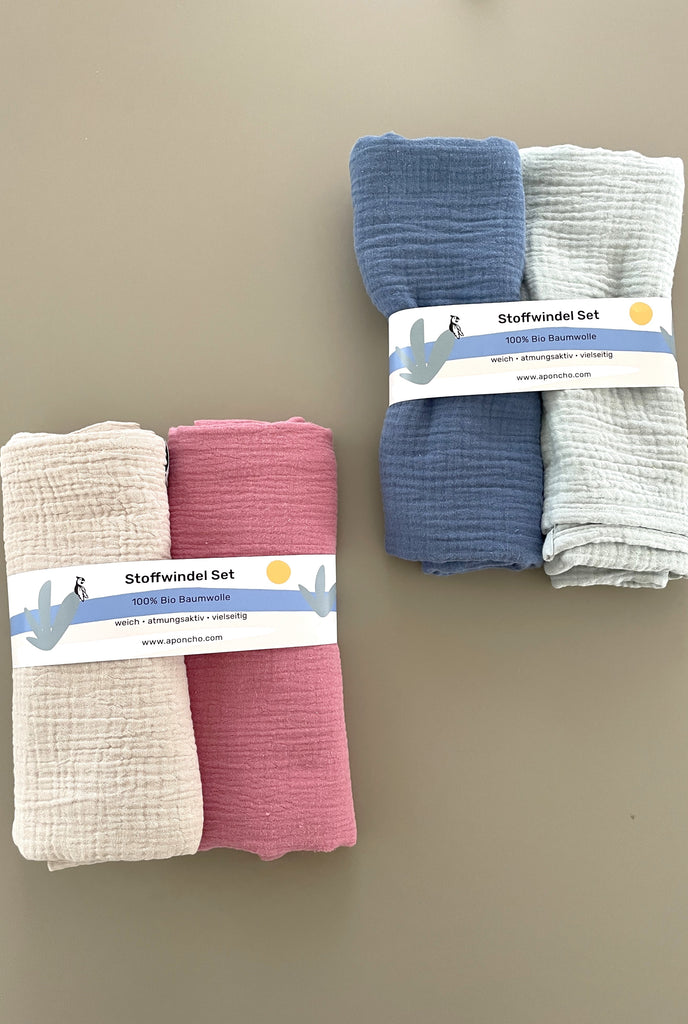 Stoffwindel Set 100% Bio-Baumwolle