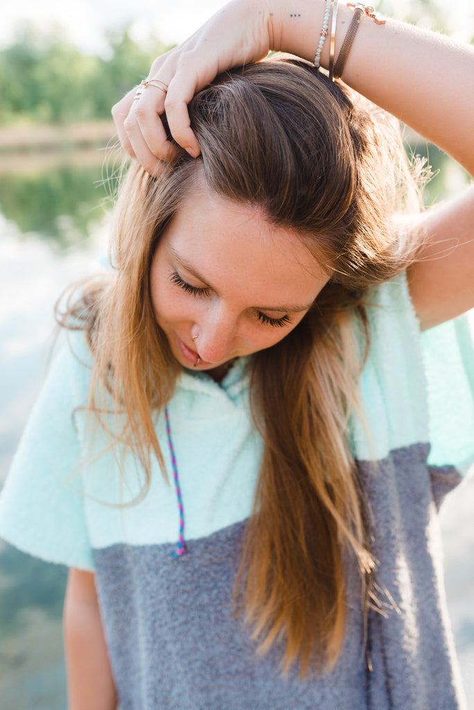 Women's Surf Poncho Maldives Turquoise