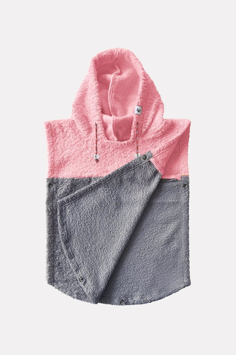 Bath Poncho Baby Candy Floss Pink Dark Grey | Aponcho – Customized ...